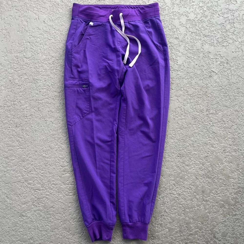 Purple Jogger Pants with Drawstring
